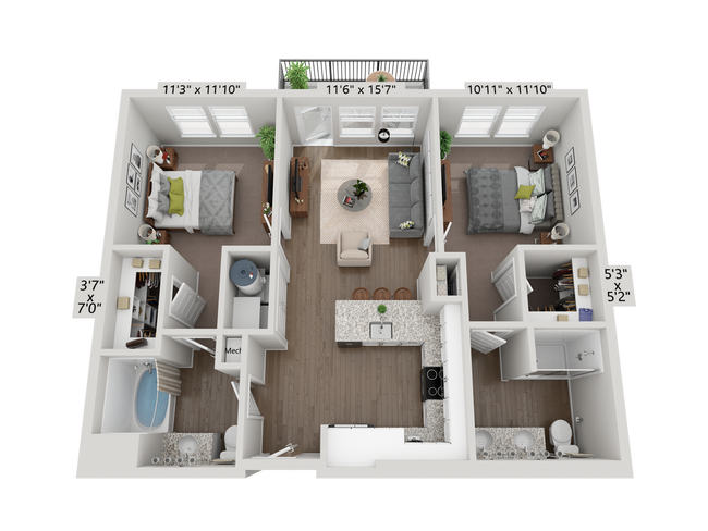 Unit 4203 3405 floor plan